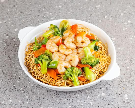 Shrimp Mix Vegetable Chow Mein 虾什菜炒面